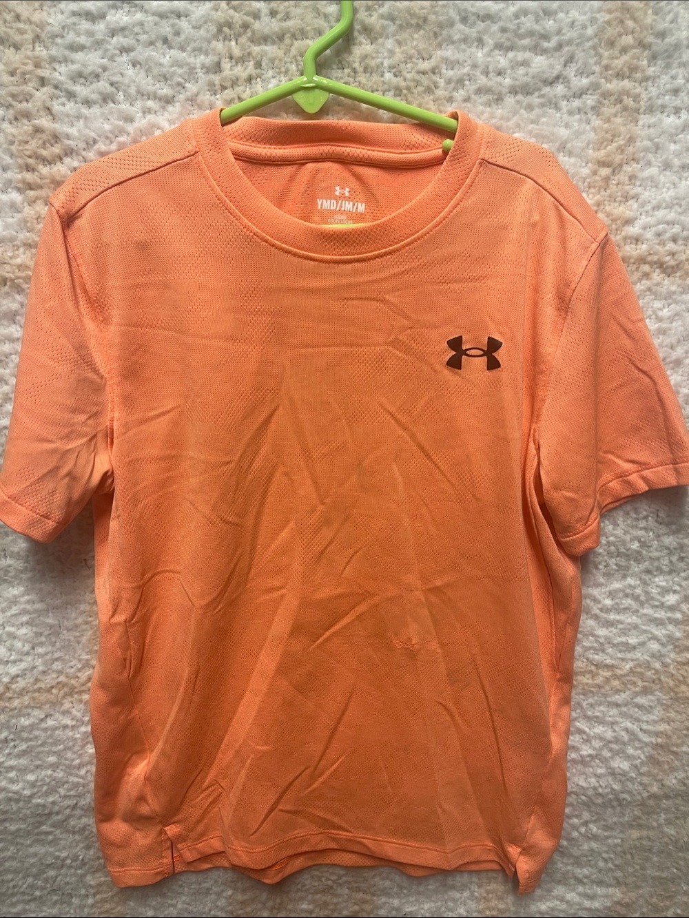 Under Armour Youth Orange Short-Sleeve Performance Tee Size YMD / JM / M